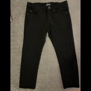 Adjustable waist black ponte pants
